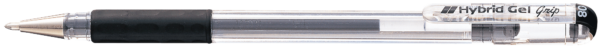 K118 Hybrid Gel Grip 0.8mm Roller Pen Crystal Body with Rubber Grip