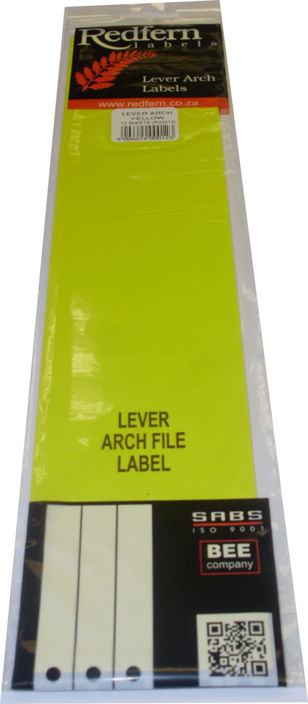 Lever Arch Yellow  (12)