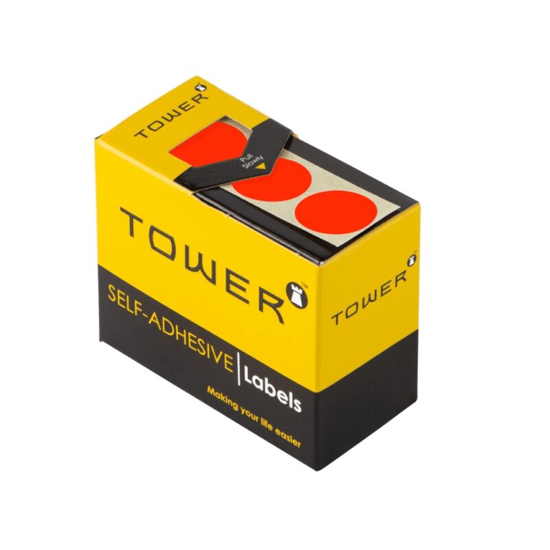Tower C19 Colour Code Labels Neon Red