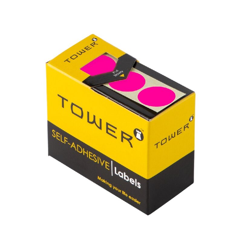 Tower C19 Colour Code Labels Neon Pink