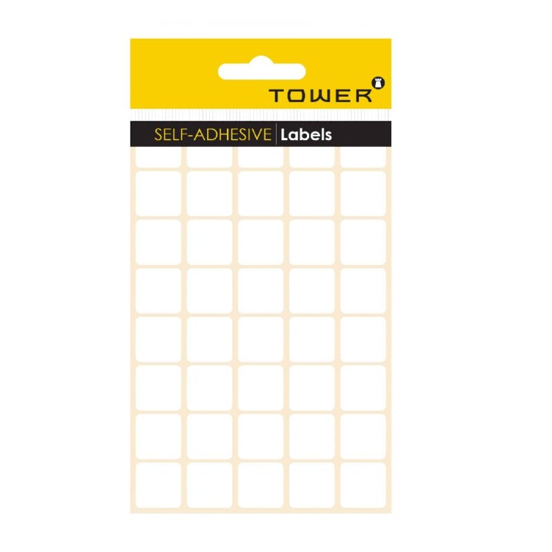 Tower White Sheet Labels - S1919 (19x19mm)