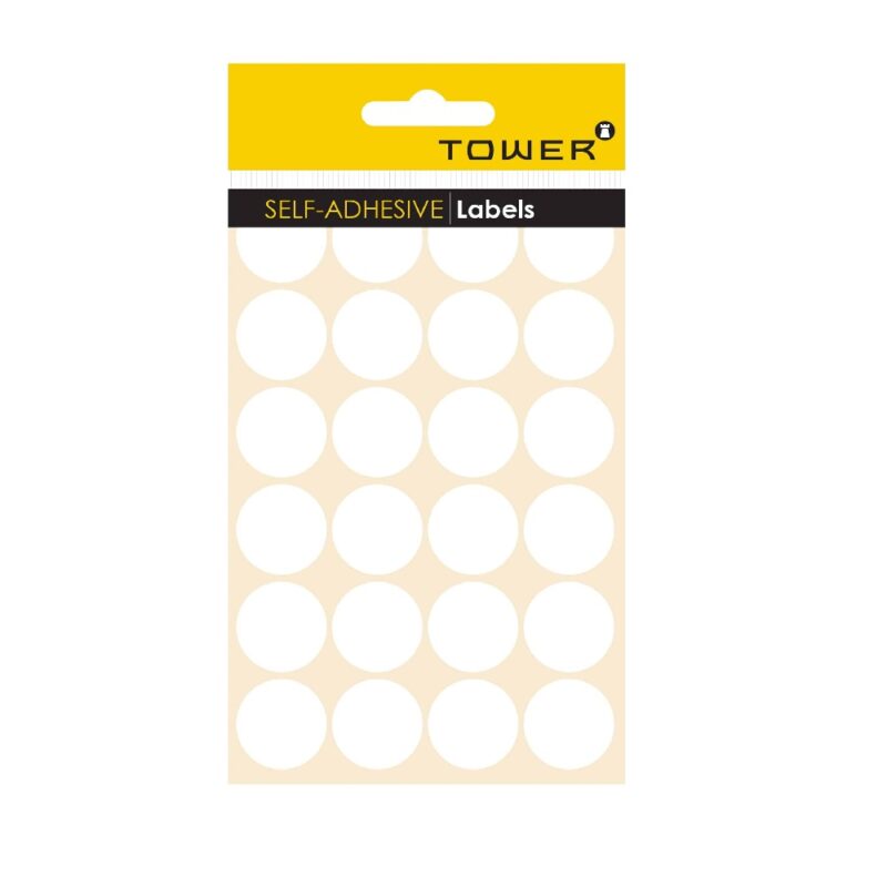Tower White Sheet Labels -S25