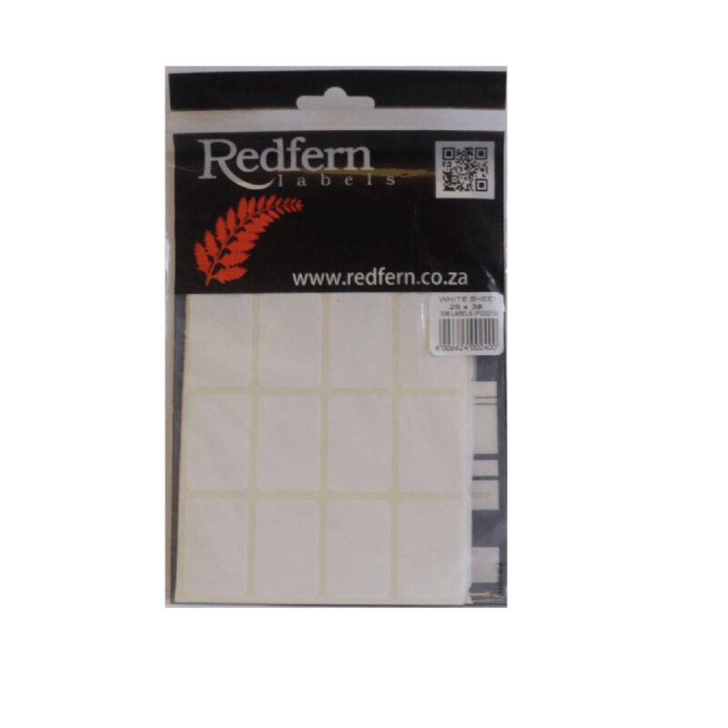 White Sheet Label 25X38