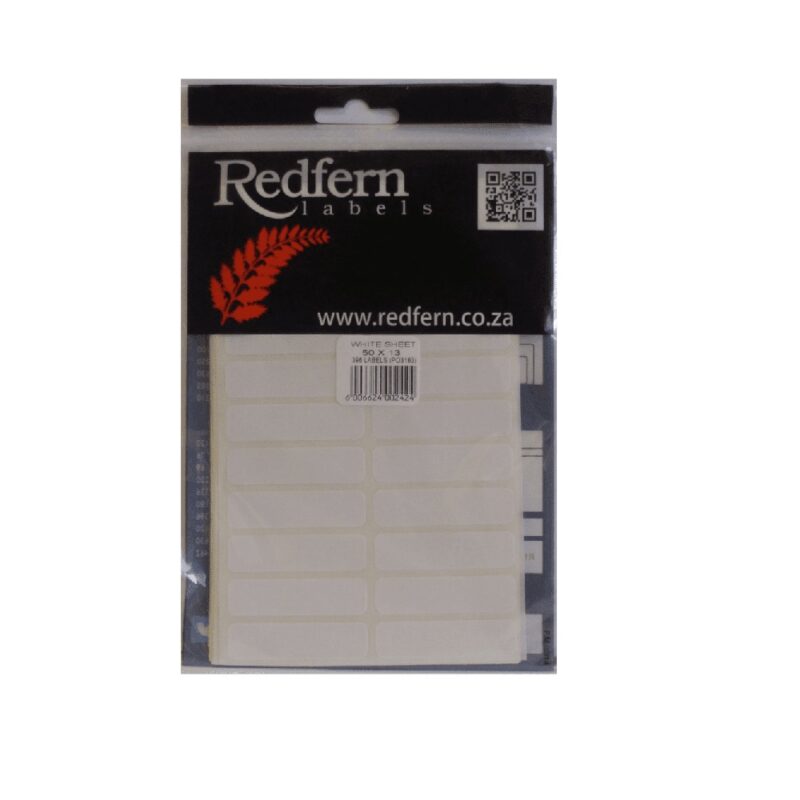 White Sheet Label 50X13