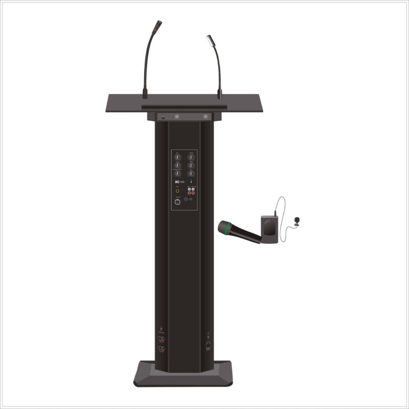 LECTERN WITH WIRELESS MIC