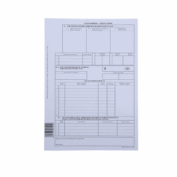 Lodgement Covers Transfer White Each