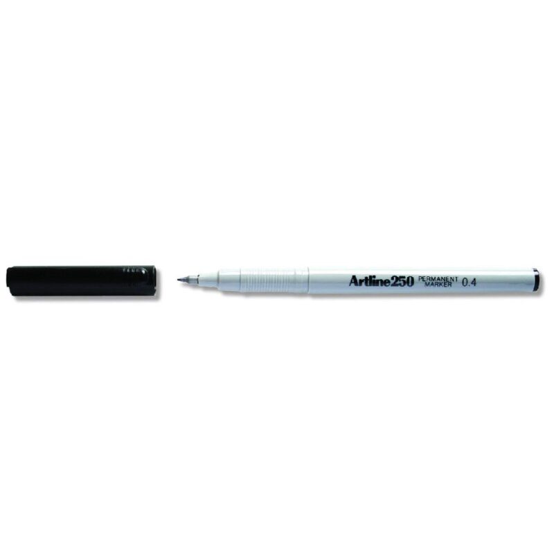 Ek250 Black Permanent Fineliner 0.4Mm