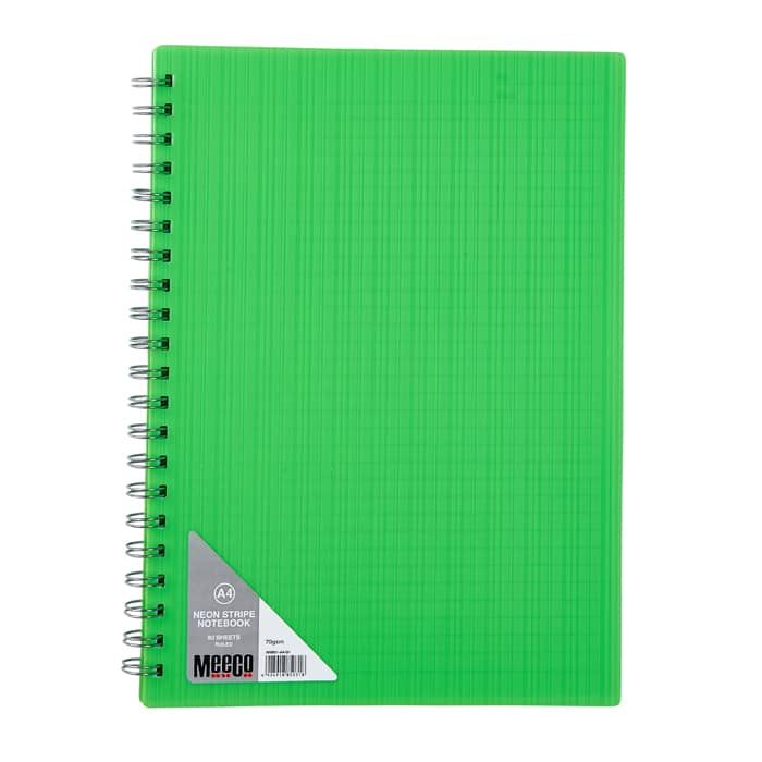 MEECO NOTE BOOK A4 80PG NEON G