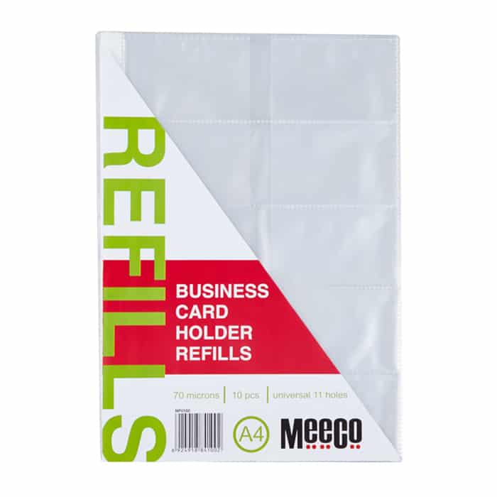MEECO BUSINESS CARD SLEEVES A4