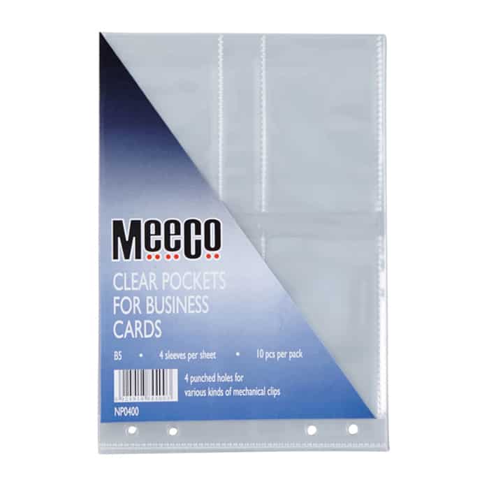 MEECO BUSINESS CARD SLEEVES A5