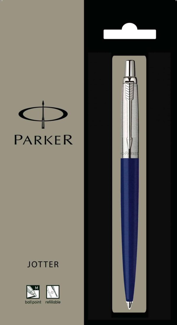 PARKER Jotter Ball Pen Medium Nib Black Ink Hangsell - Classic Blue Ball Pen