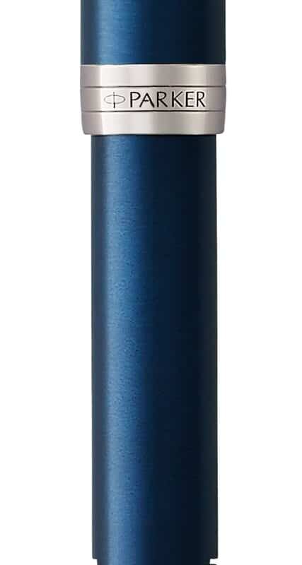 PARKER Sonnet Roller Ball Fine NIb Black Ink - Blue Chrome Trim