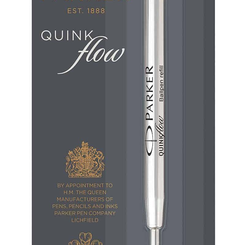 PARKER Quinkflow Ball Pen Refill Fine Nib Box 12 - Black