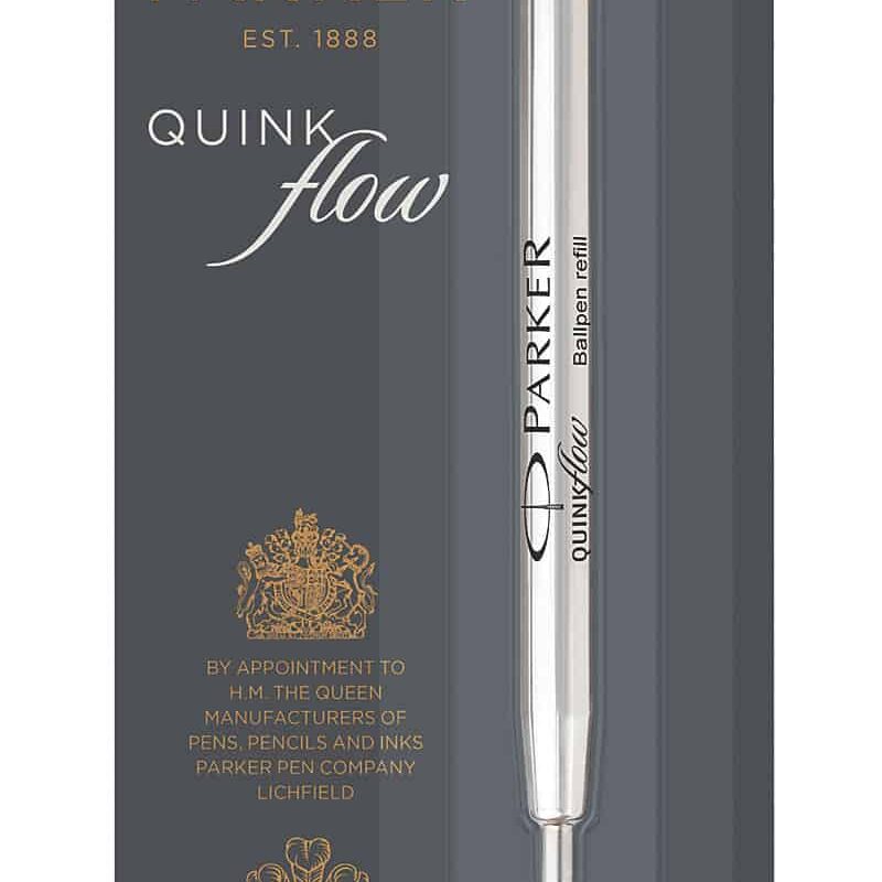 PARKER Quinkflow Ball Pen Refill Medium Nib Box 12 - Black