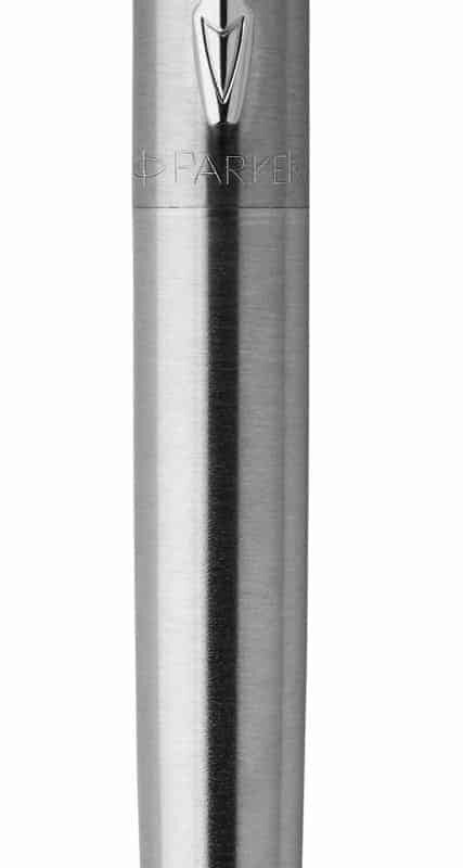 PARKER Jotter Ball Pen Medium Nib Black Ink Gift Box - Stainless Steel Chrome Trim