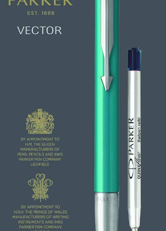 PARKER Vector Medium Nib Blue Ink Hangsell - Blue Green