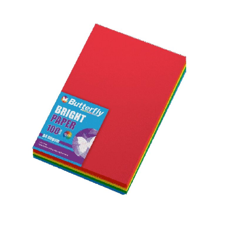 A4 Bright Paper (100s) Asst Butterfly