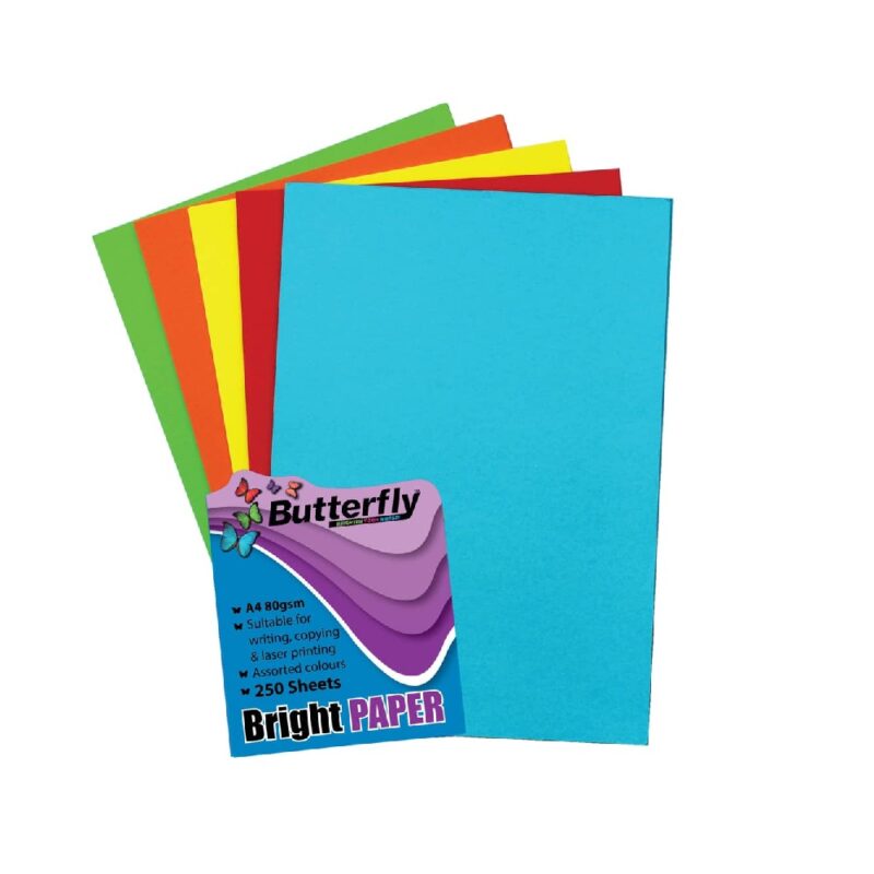 A4 BRIGHT PAPER (250) MIX Butterfly