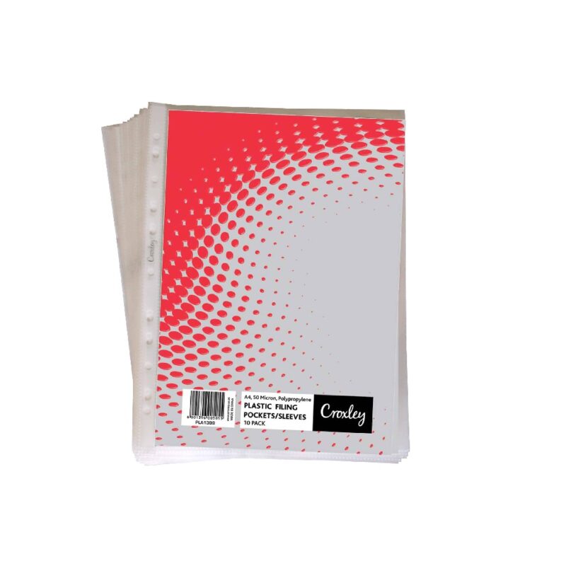 CROXLEY A4 Filing Pocket 10Pk - 50 Mic