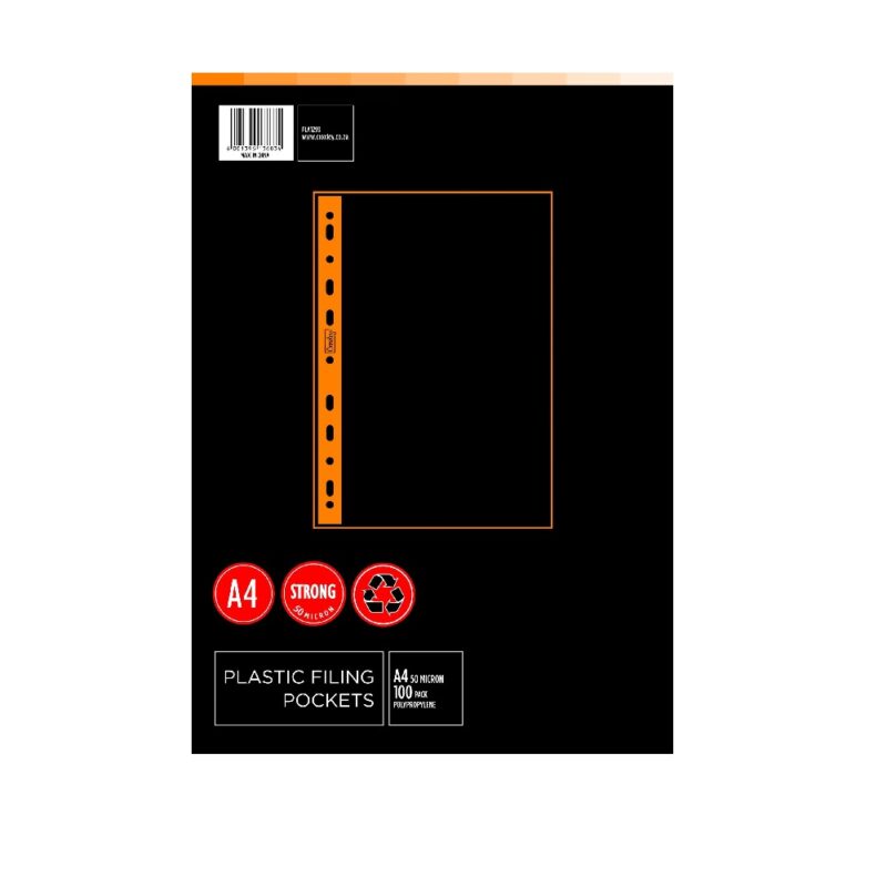 CROXLEY A4 Filing Pocket 100Pk - 50 Mic