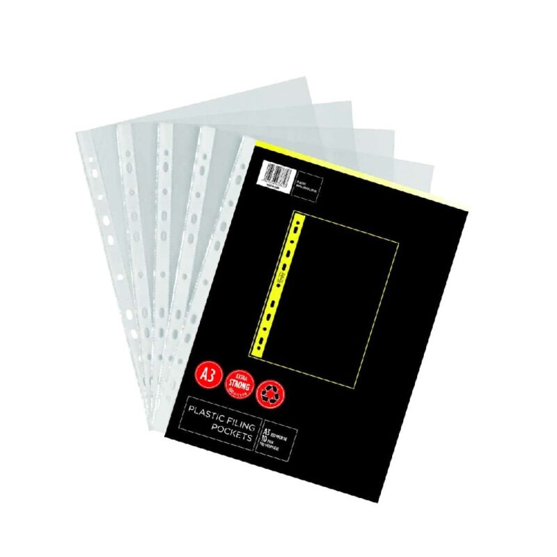 CROXLEY A3 Filing Pockets 10Pk - 100 Mic