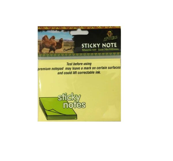 D'afrique Sticky Note 76x102 Yellow