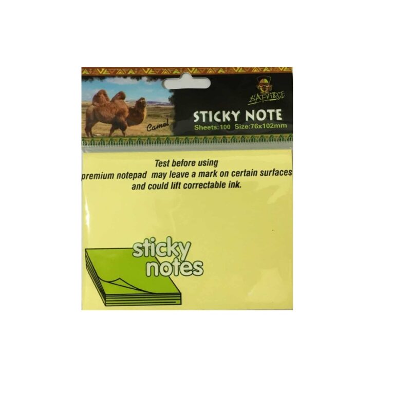 D'afrique Sticky Note 76x102 Yellow