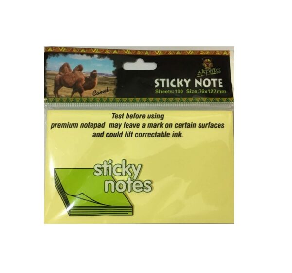 D'afrique Sticky Note 76x127 Yellow
