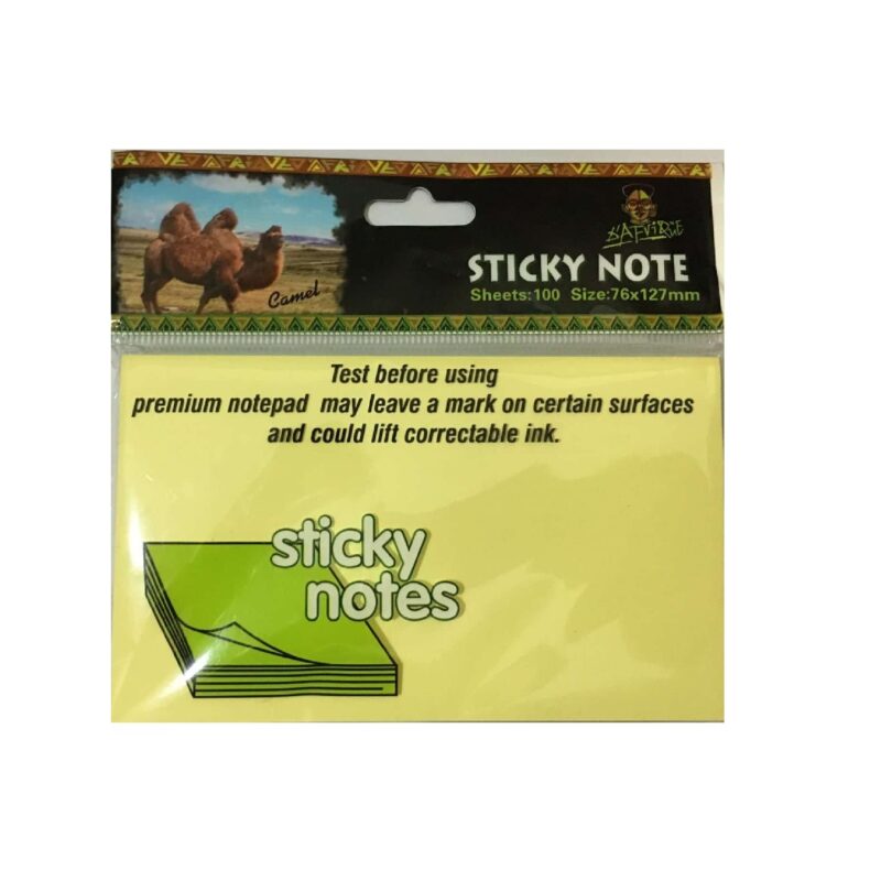 D'afrique Sticky Note 76x127 Yellow