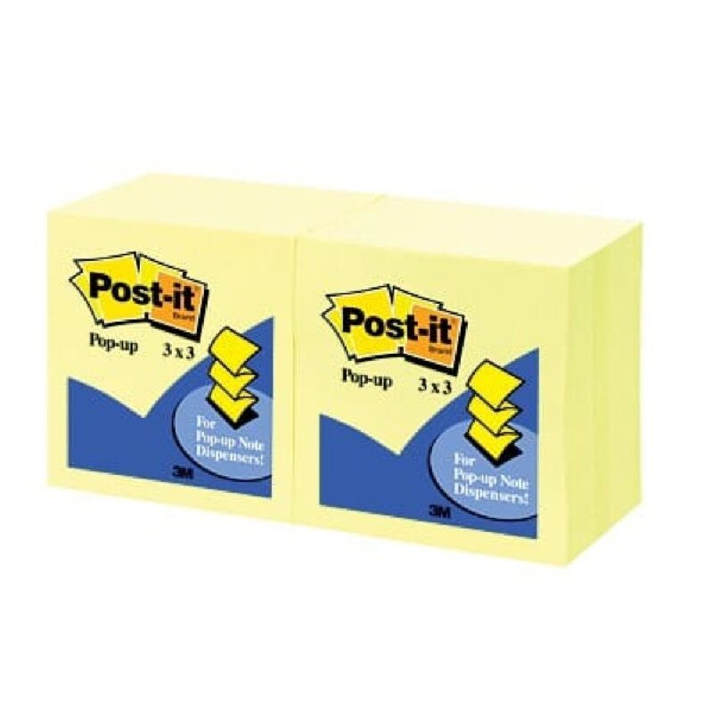 Post-It Pop-Up Refill Notes R330-YN-INTL 76mm x 76mm