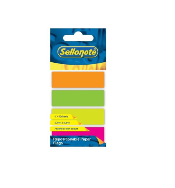 Sello- Note Index 50x20mm Assorted Neon Each