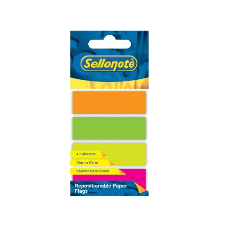 Sello- Note Index 50x20mm Assorted Neon Each