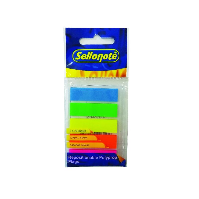 Sello-Flag PP Flags 12x44mm 5 Neon Colours(25 Sheets)