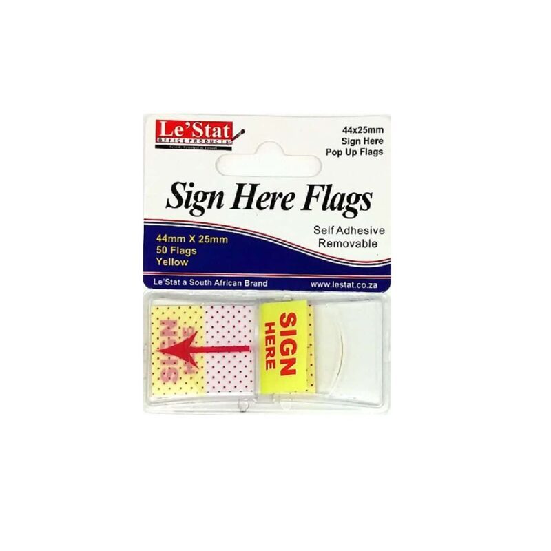 Pop Up Flag 45x25 (50) Sign Here *Le'stat *