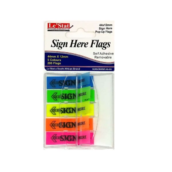 Pop Up Flag 44x12 5col Sign Here *Le'stat *