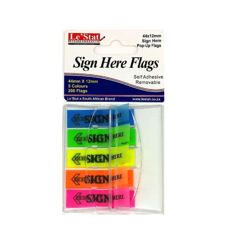 Pop Up Flag 44x12 5col Sign Here *Le'stat *