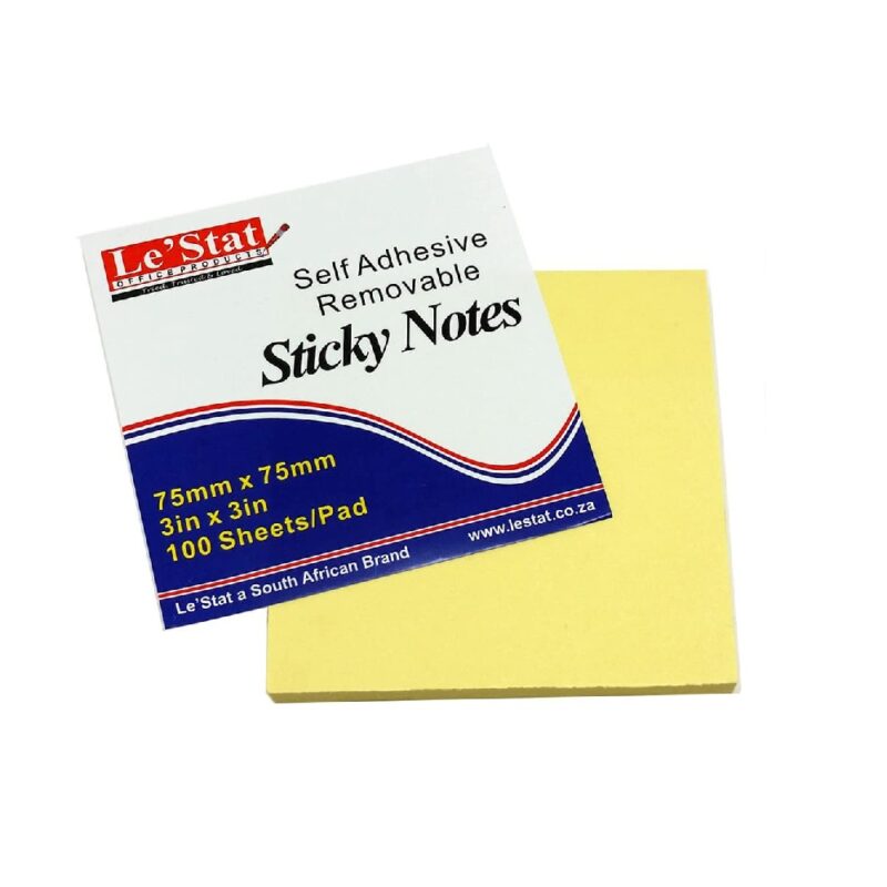 Le'stat Sticky Note Yell 38x50mm