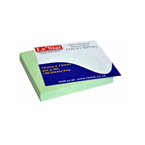 Le'stat Sticky Note Gree 75x75mm