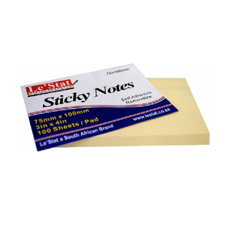 Le'stat Sticky Note Yell 75x100mm