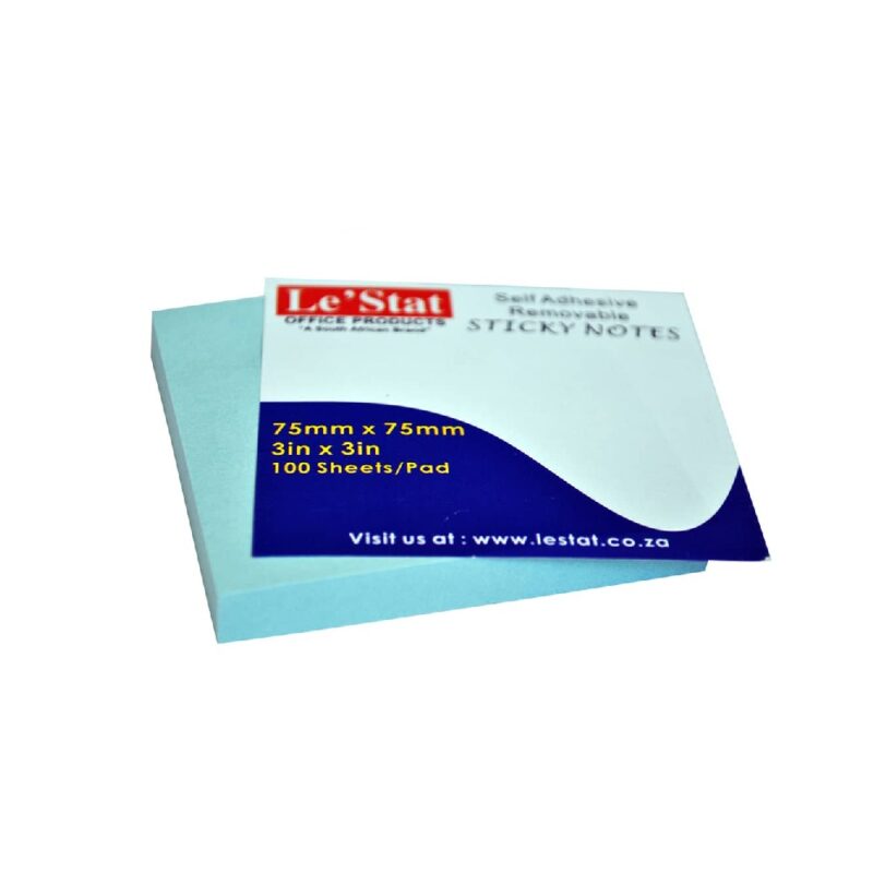 Le'stat Sticky Note Blue 75x75mm