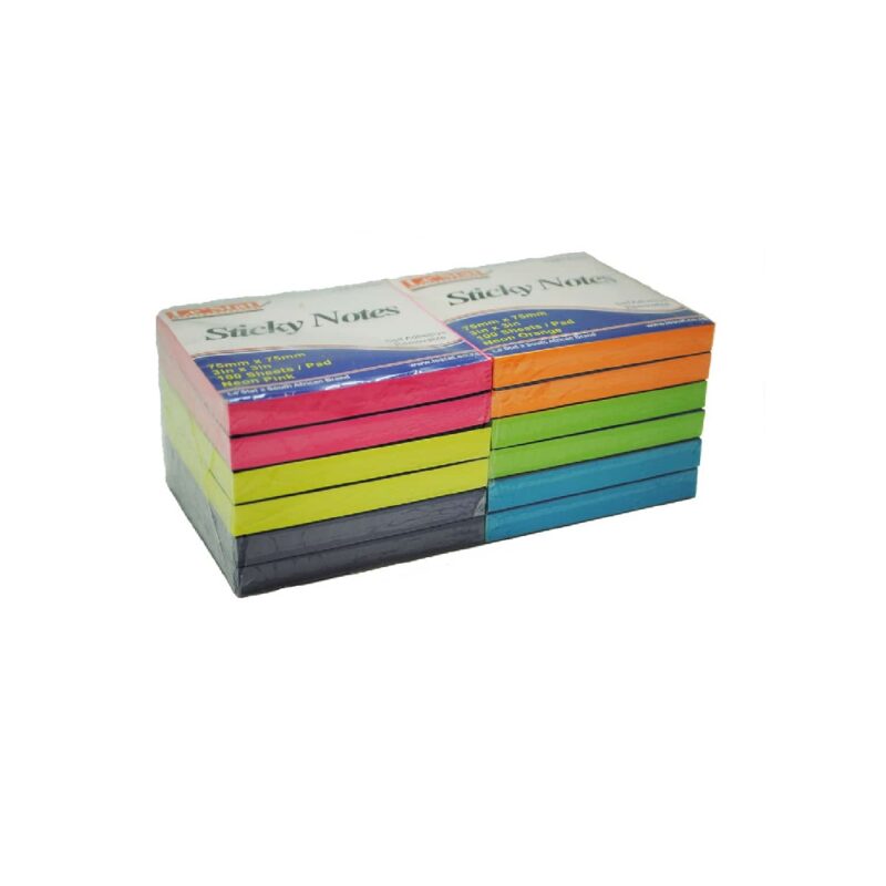 LE'STAT STICKY NOTE N/PURPLE 75X75 per each colour
