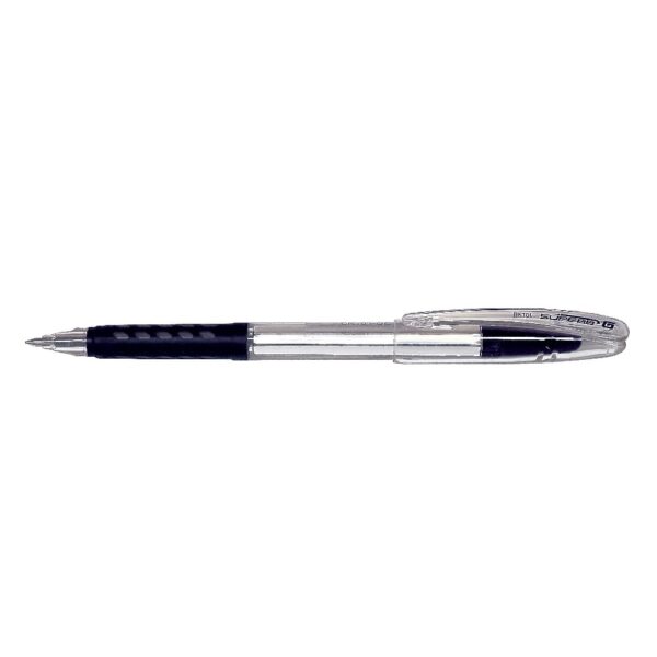 Pentel  Pen BK101 0.7mm Fine Ballpoint Rubber Grip BLK