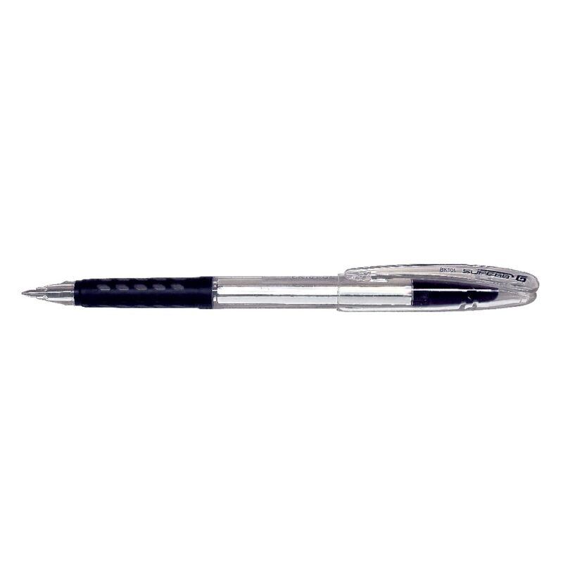Pentel  Pen BK101 0.7mm Fine Ballpoint Rubber Grip BLK