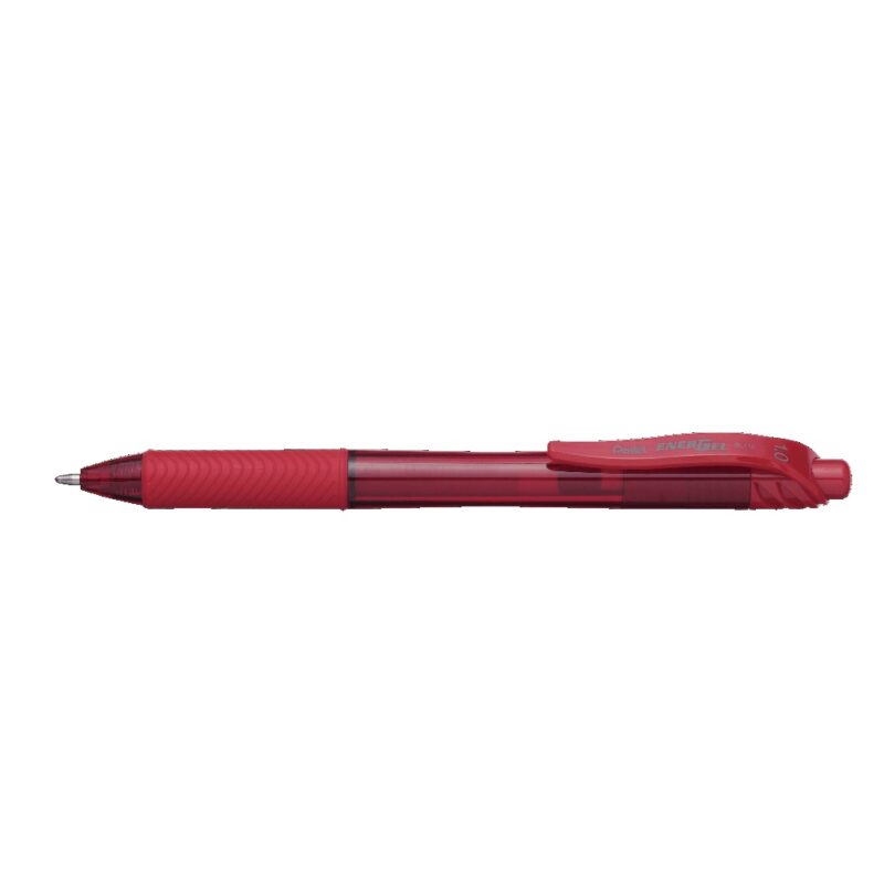 Pentel  Pen BL110 1.0mm Broad Metal Tip Roller Ball Retractable RED