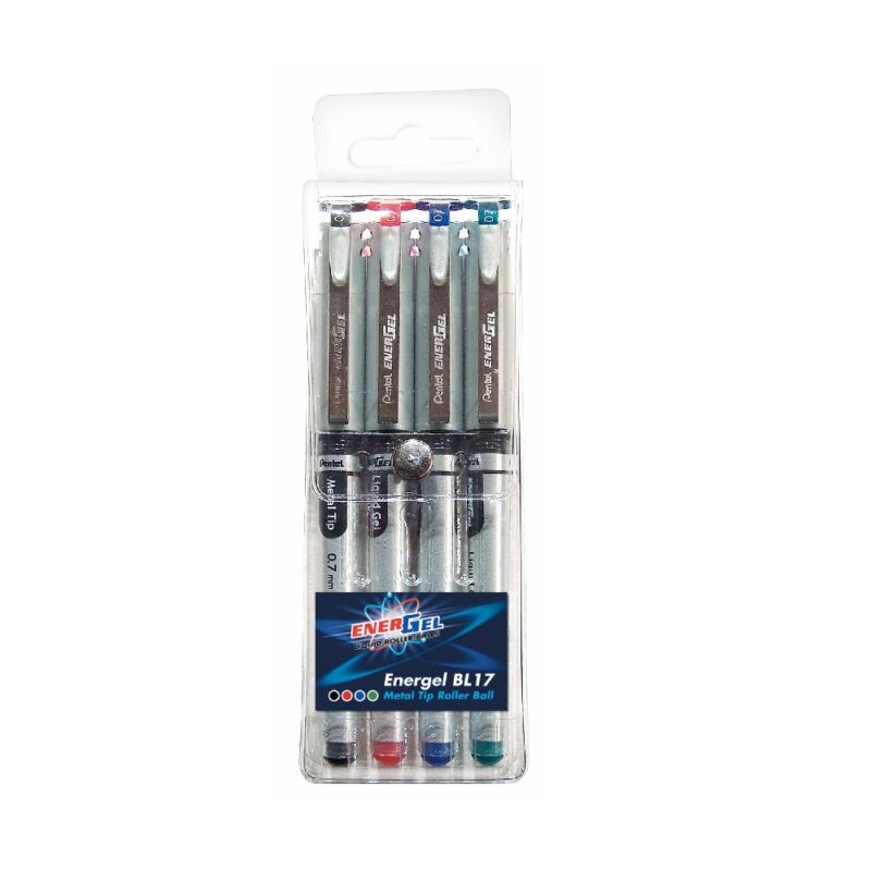 Pentel  Pen BL17 Energel Wallet of 4