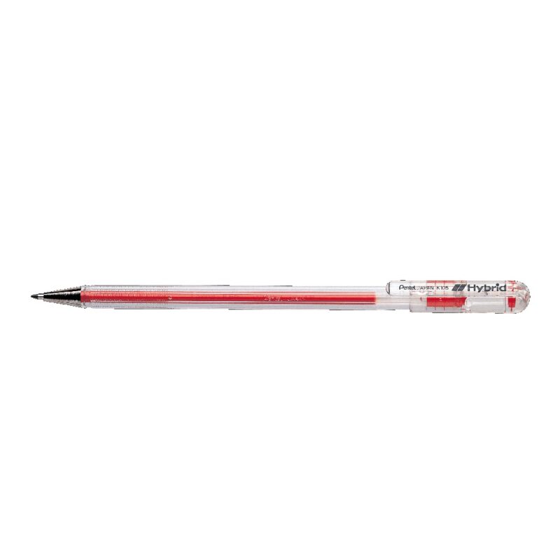 Pentel Pen K105 Hybrid Roller 0.5mm Rolller Pen  Red