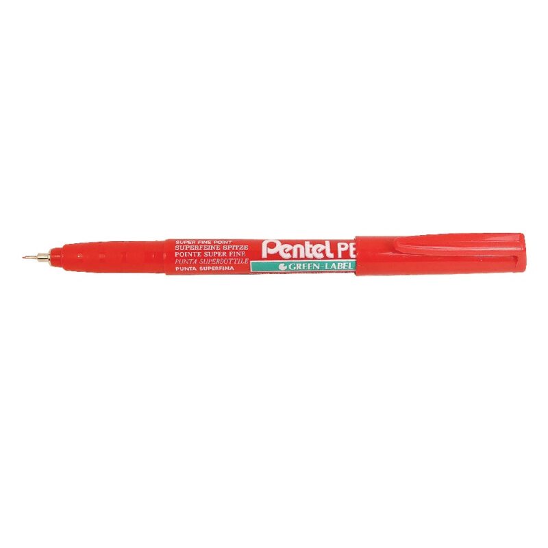 Pentel  Marker NMS50 0.6mm Nib Super Fine Plastic Tip RED