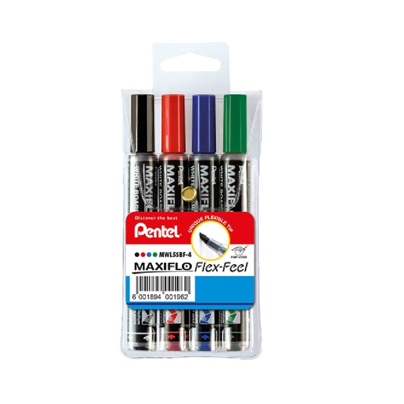 Pentel  Marker MWL5SBF-4 Wallet of 4