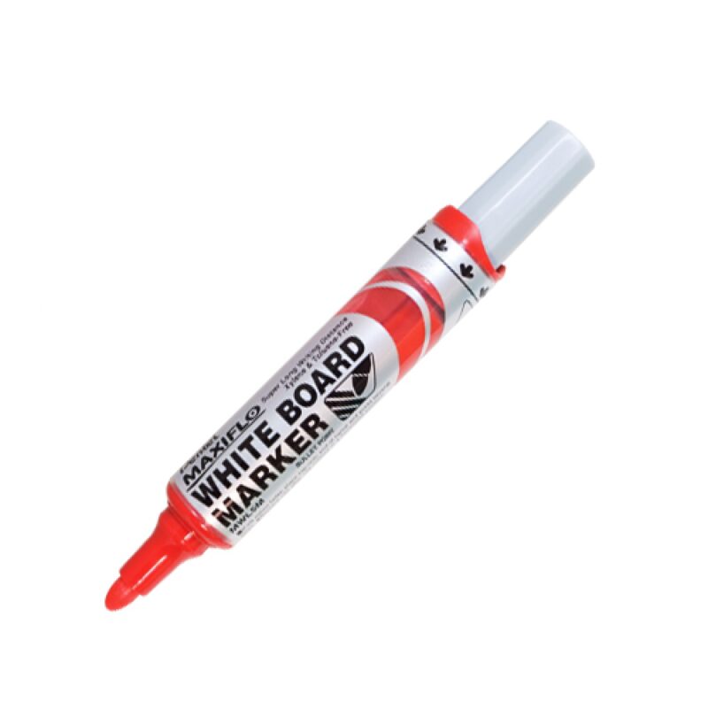 Pentel  Marker Maxiflo White Board Marker Flex Tip6mm Flex Tip RED