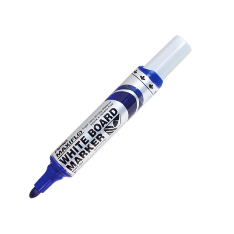 Pentel  Marker Maxiflo White Board Marker Flex Tip6mm Flex Tip BLUE